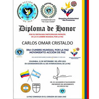 diploma paz mundial